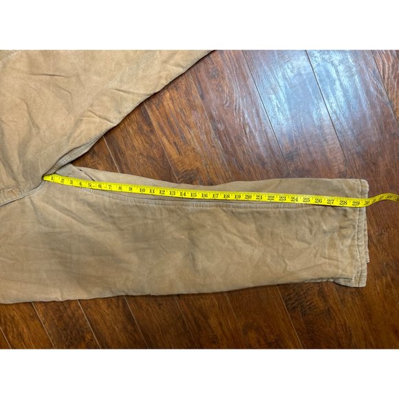 Vintage 1980s Carhartt Men's WQ106 red insulated Quilt Lined Duck Work Dungaree - Picture 2 of 6